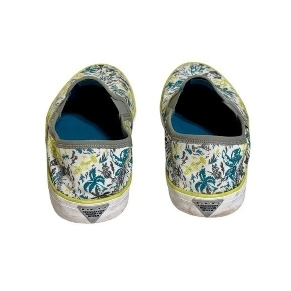 Columbia PFG Slip On Boat Shoes Tropical Fishing Coastal Boating Comfy Size 11.5